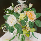 50/100pcs Artificial Plant Rose Leaves Christmas Home Outdoor UV protection Garden Wall Wedding Bridal Bouquet Diy Decorative