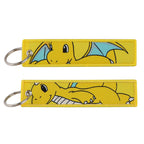 Anime Cute Animal Jet Tag Embroidery Keys Tag Women Keyring Cartoon Car Keys Fashion Jewelry Accessories Kids Gifts 1PCS