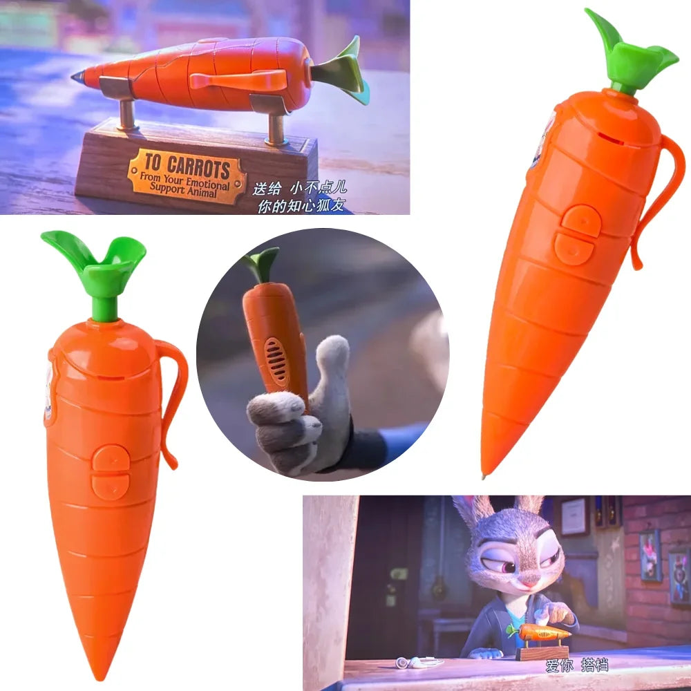 Judy & Nick Carrot Voice Recorder Electronic Sound Toy Can Write Graffiti Ballpoint Pen Novelty Voice Recorder Pen Gift