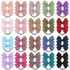 20/40/50 Pcs 2" Grosgrain Ribbon Pigtail Hair Bows Elastic Hair Ties Hair Bands Holders Hair Accessories for Baby Girls Infants