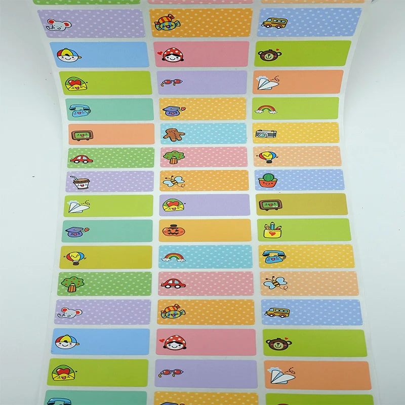Waterproof Tag Self-adhesive Baby Name Sticker Custom Personalized Kindergarten Hebrew Label For Children School Stationery