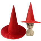 Halloween Witch Hat Flannel Wizard Costume Hat for Parties
