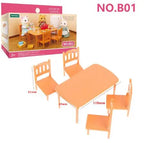 Forest Animal 1/12 Dollhouse Furniture Bedroom Kitchen Bathroom Set Miniature Simulation Dolls Accessories DIY Toys Girls