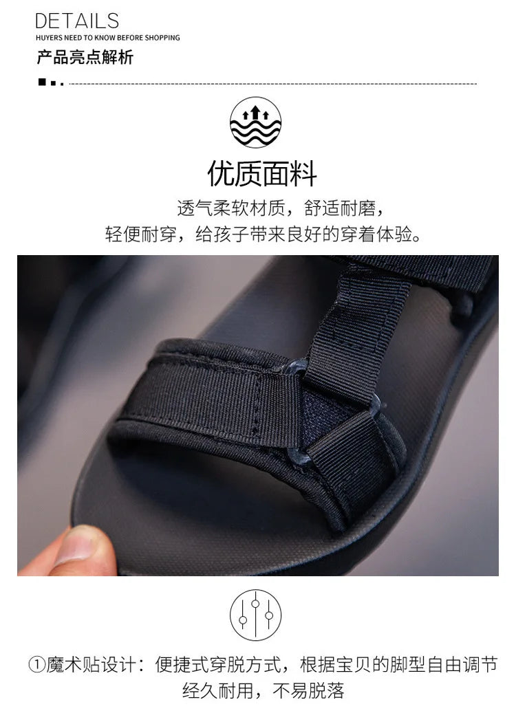 Boys Casual Beach Sandals Breathable Summer Shoes for Kids