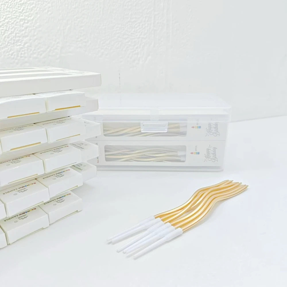 6/12/48pcs/1case Birthday Candles Spiral Cake Candles  Long Thin Cake Candles For Wedding Party And Cake Decoration