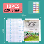 10PCS S/M/L Waterproof Book Wrapper Transparent Self-Adhesive Book Protective Covers for School Student Textbook Skin Sleeve