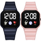 Kids Football LED Digital Sports Watch – Silicone Wristwatch