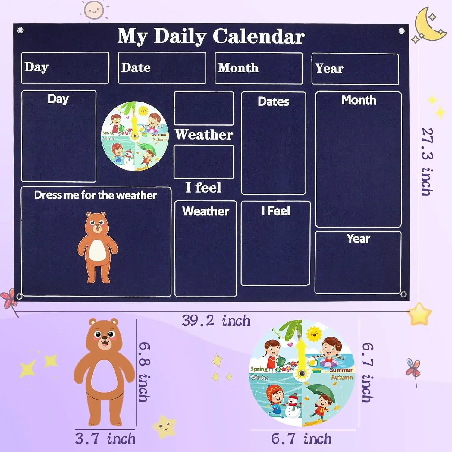 Farm Animals Felt Story Busy Board 4-in-1 Learning Activity Set
