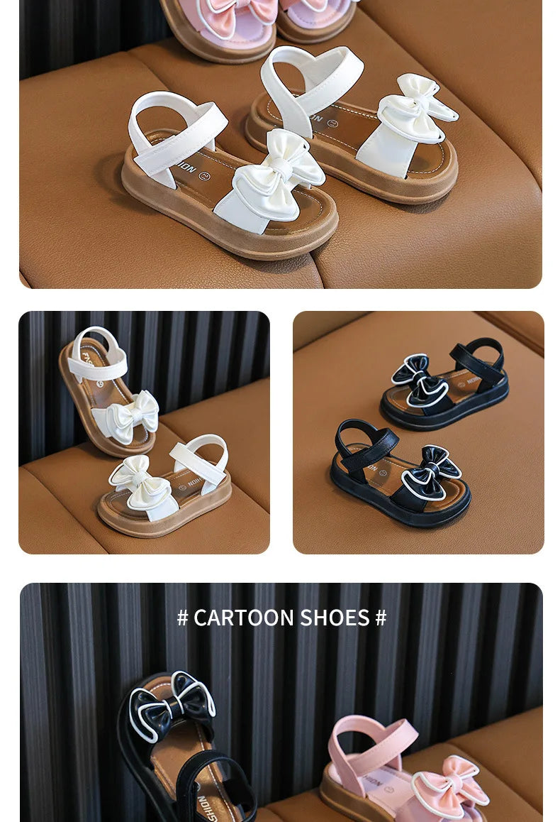 Girls Bow Princess Sandals Stylish Summer Footwear for Kids