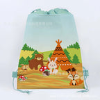 1pc Non Woven Drawstring Bag Birthday Party Gift Bag for Boys Girls Shoulder Storage Bag Multiple Themed Parties to Choose from