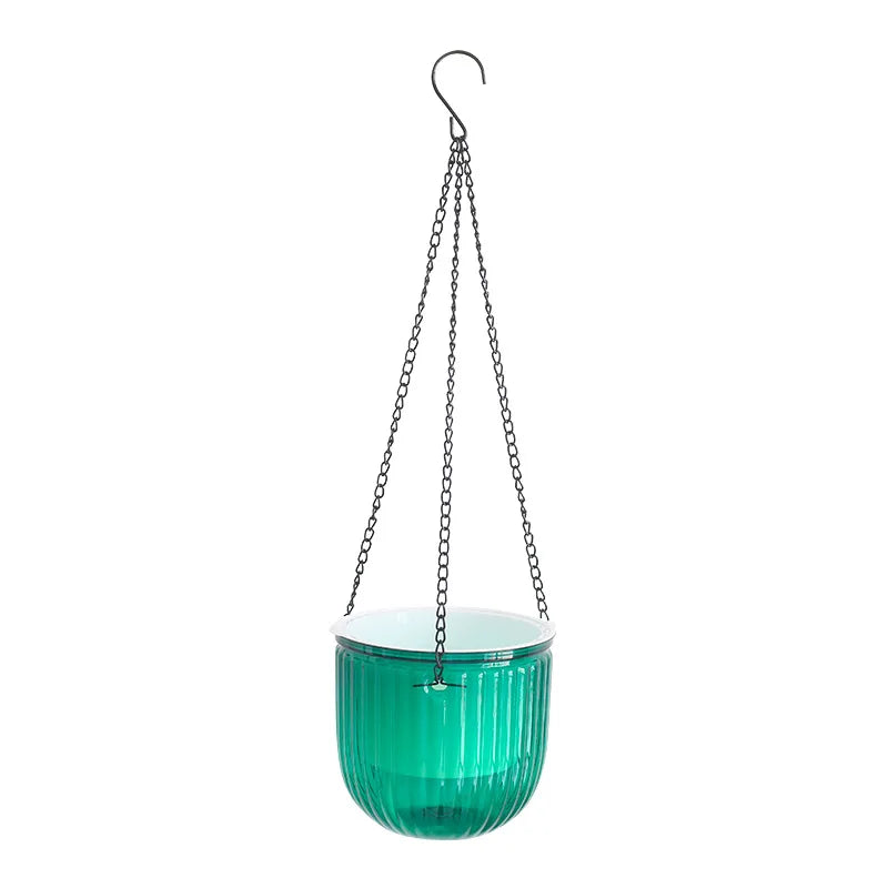 Transparent Hanging Basket Flower Pot for Lazy PeopleinsWind Self-priming Hydroponic Resin Large Diameter Fall-resistant Sunproo
