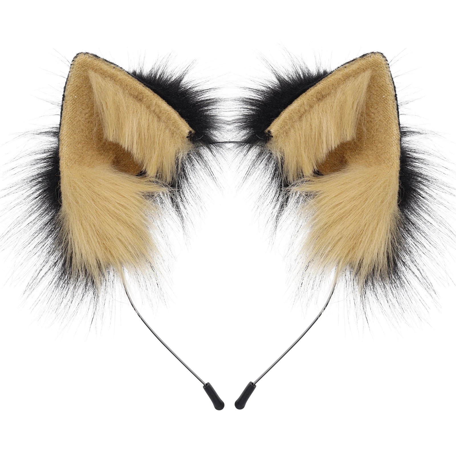 Handmade Faux Fur Animal Ears Headband Furry Cat Fox Ear Hairhoop Headwear Costume Accessory for Cosplay Masquerade