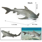 Oenux Ocean Life Animals Whale Dolphin Basking Shark Narwhal Tropical Fish Model Action Figures PVC Education Toy Kids Gift