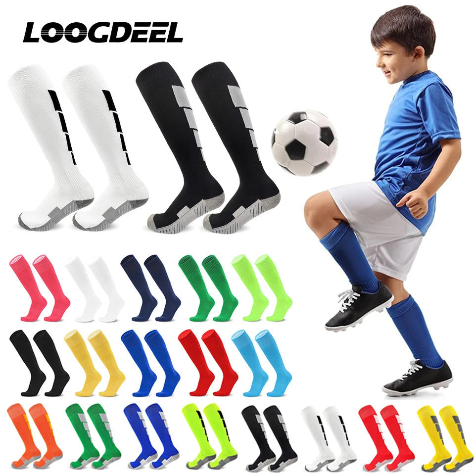 Loogdeel 26-45 Football Sports Socks Cotton Soft Breathable Soccer Baseball Adults Legging Long Stockings Children Boys Girls