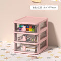 Clear Stacking Drawer Organizer - Multi-Tier PP Storage Box for Office/Beauty Products, Modular Desktop System (2-5 Layers)