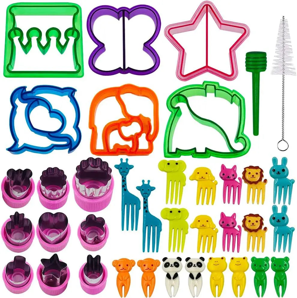 Sandwich Cutters Set for Children Food Cookies Bread Mold Maker Fruit and Vegetable Shapes Cutting Mould Baking Tools for Kids