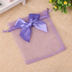 10pcs/20pcs 9x12 10x15 13x18cm New Design Bow Organza Bags Jewelry Candy Packing Bag Wedding Party Gift Storage Drawstring Pouch