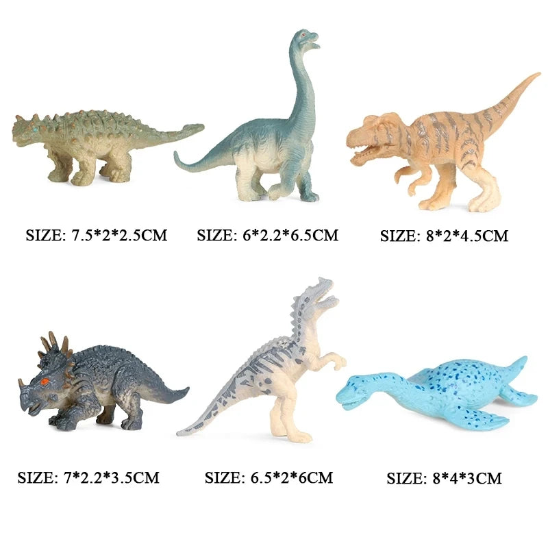 Oenux Mini Wild Forest Animals Insect Dinosaur Model Owl Fox Squirrel Hedgehog Fox Frog Figurines Cake Toppers Kid Toy Gift
