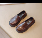 Children's Leather Shoes Classic British Style for Boys Girls