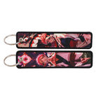 Anime Embroidery Keychain – Manga Key Fob & Car Keyring Accessory