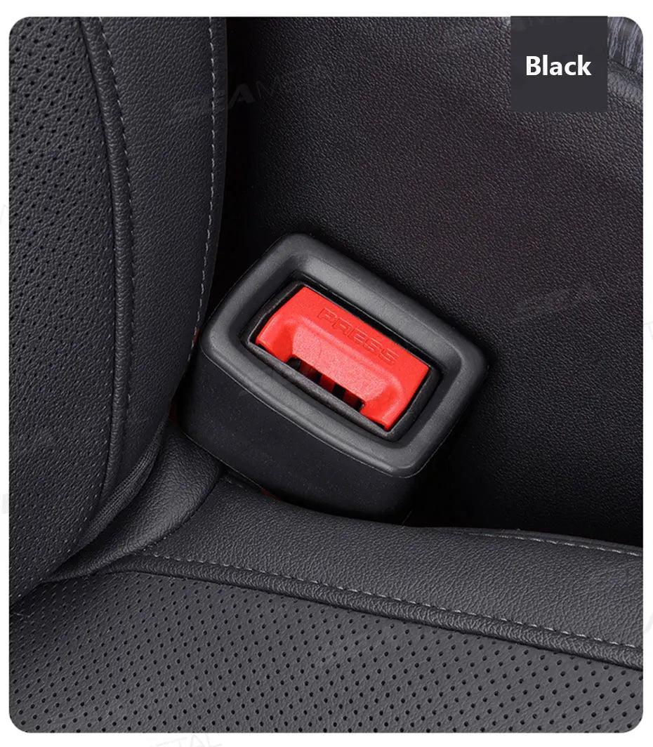 SEAMETAL Car Seatbelt Guard Seat Belt Holder EVA Buckle Protective Cover Upright Device Card Slot Bracket Car Accessories