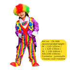 Children's Joker Costumes - Carnival Joker Jumpsuit Halloween Party, Circus Performance Costumes,