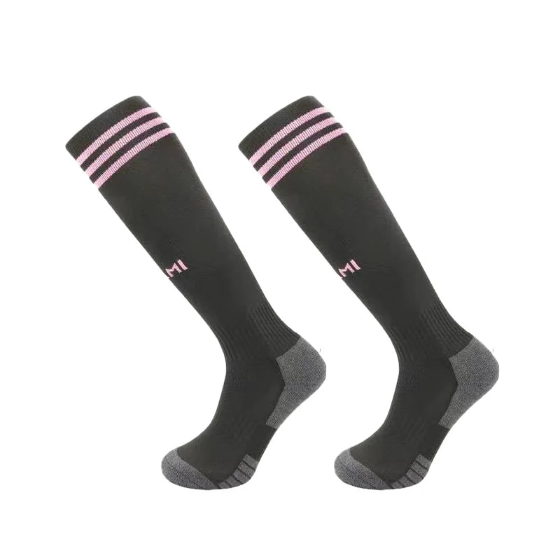 23-24 Season European Football Club Styles Children Adults Soccer Socks Boys Kid's Long Knee High Towel Bottom Sports Sock
