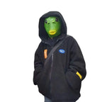 Green Fish Head Mask Toy Sand Sculpture Play Strange Green Fish Head Cover