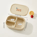 WORTHBUY Outdoor Portable Sealed Divided Food Container Detachable 3 Grids Plastic Lunch Box For Kids Student Microwave Safe