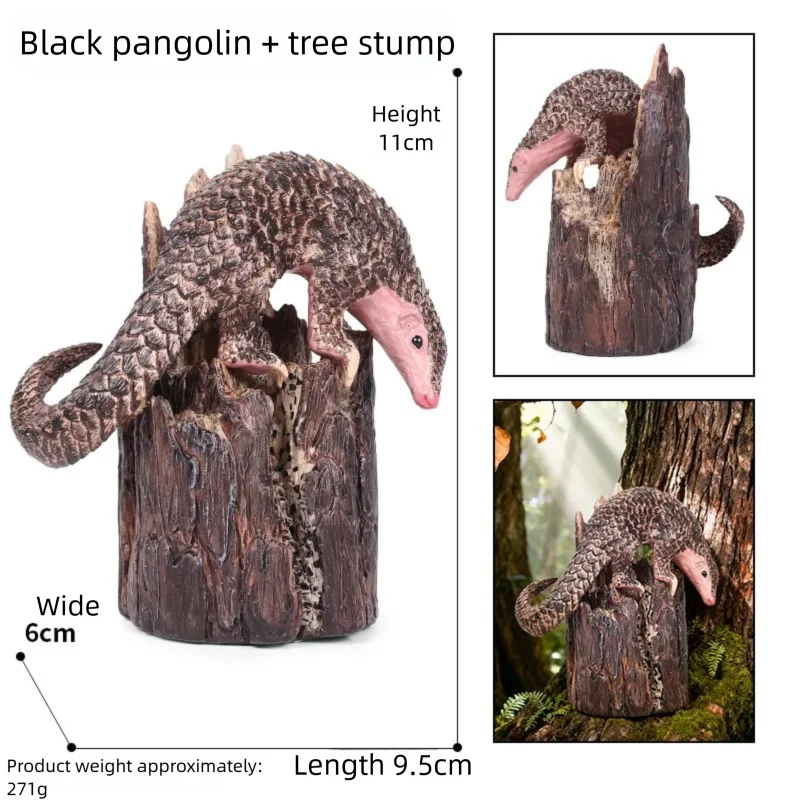 Oenux Realistic Wildlife Animal Model Beaver Badger Wolverine Anteater Pangolin Figurine  Simulation Cognitive Educational Displ