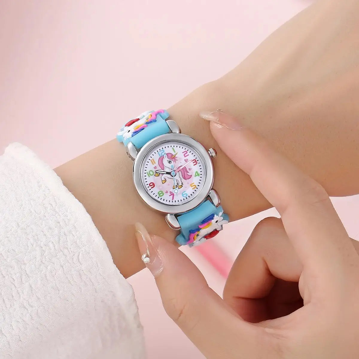 Colorful Cartoon Unicorn Watch for Kids – Quartz Student Watch