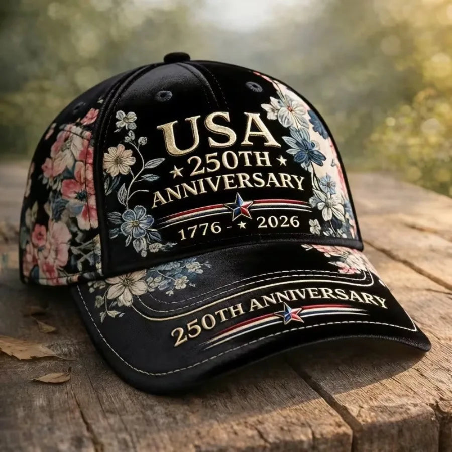 Breathable Patriotic Baseball Cap US 250th Anniversary Cap Retro Washed Versatile Patriotic Cap US 250th Anniversary Tribute Hat