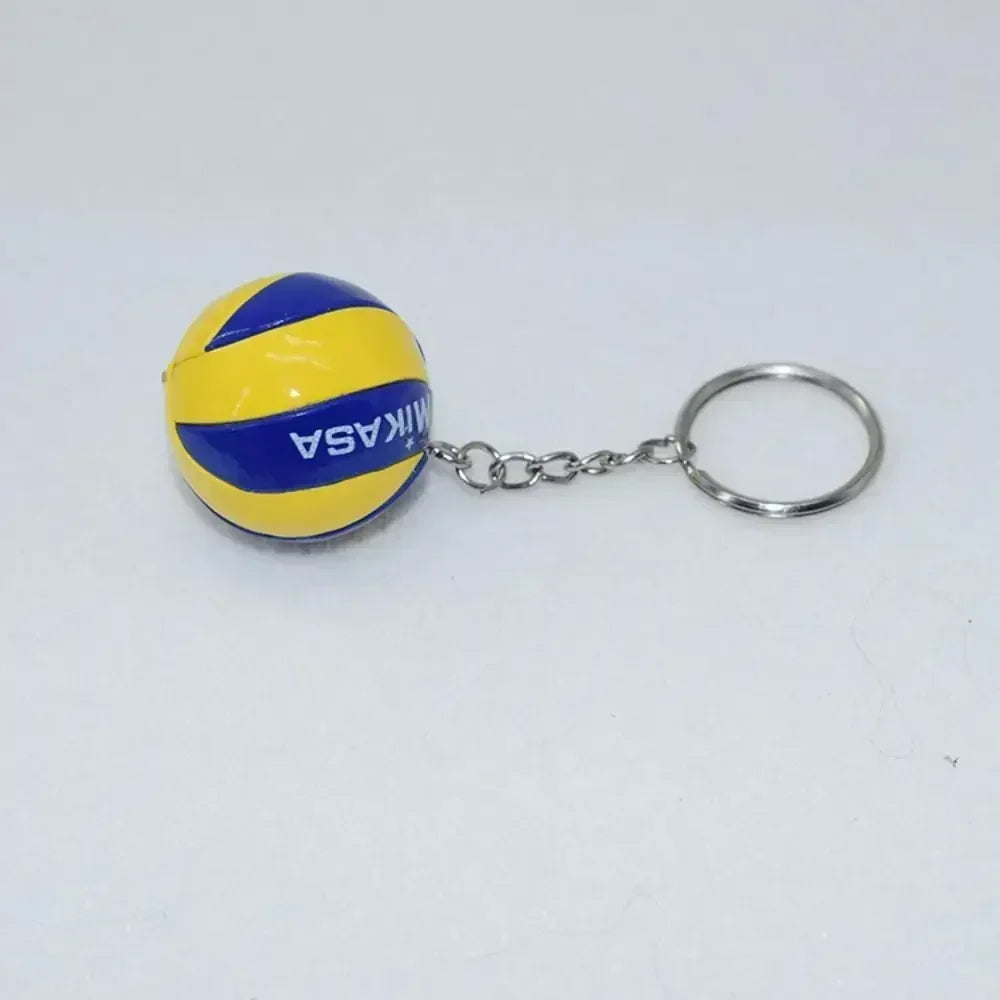 Leather Football Keychain New Exquisite Key Chain Souvenir Decoration Toy Keyring Ring School Reward for Kid Pendant Accessory