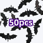 50pcs Realistic Bugs Funny Toy Fake Cockroach Novelty Insects Halloween Prank Simulation Tricky Disgusting Scary Party Supplies