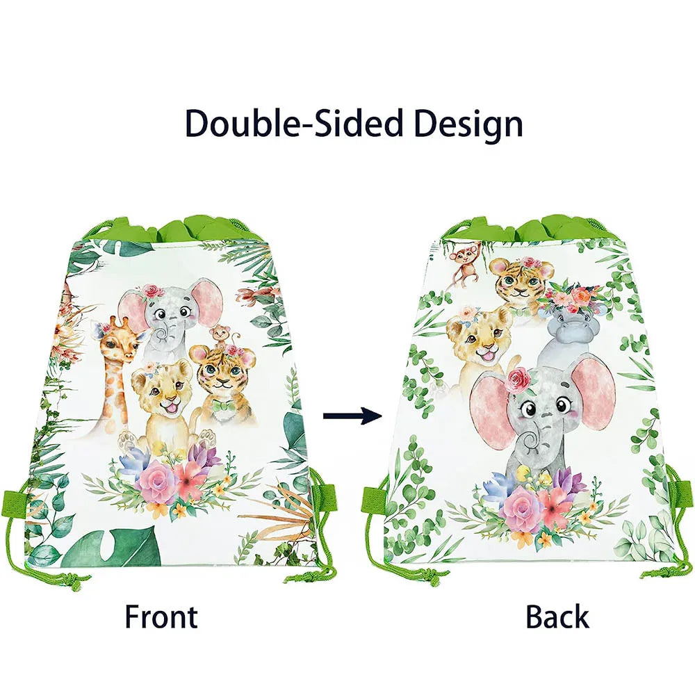1pc Non Woven Drawstring Bag Birthday Party Gift Bag for Boys Girls Shoulder Storage Bag Multiple Themed Parties to Choose from