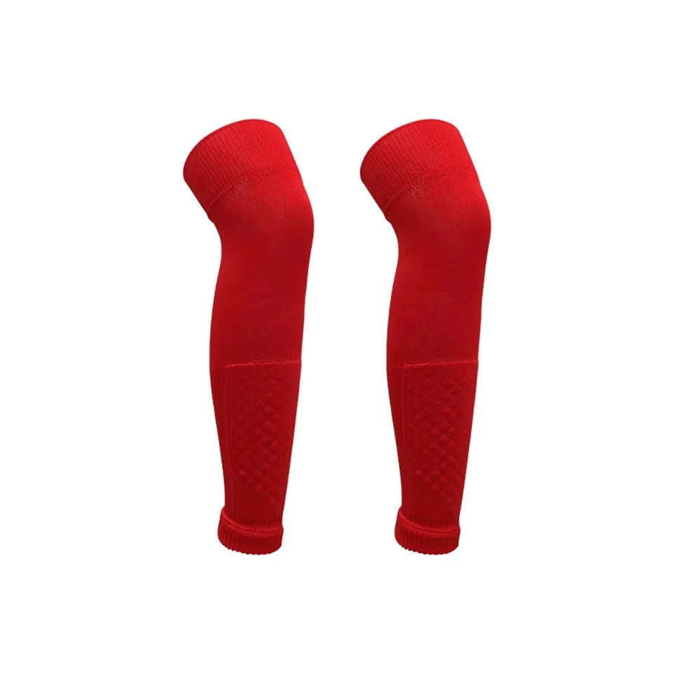 1Pair Knee Over Football Leg Guards Socks Breathable Comfort Calf Long Sock Adult Children Soccer Sports Shin Guards Leg Covers