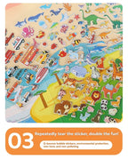 Sticker Books 3D Reusable Stickers Books Animal Dinosaurs Ocean World Vehicle Educational Travel Stickers