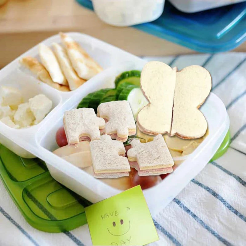 Sandwich Cutters Set for Children Food Cookies Bread Mold Maker Fruit and Vegetable Shapes Cutting Mould Baking Tools for Kids