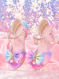 Girls Rainbow Glitter Dress Shoes Party Sandals for Kids