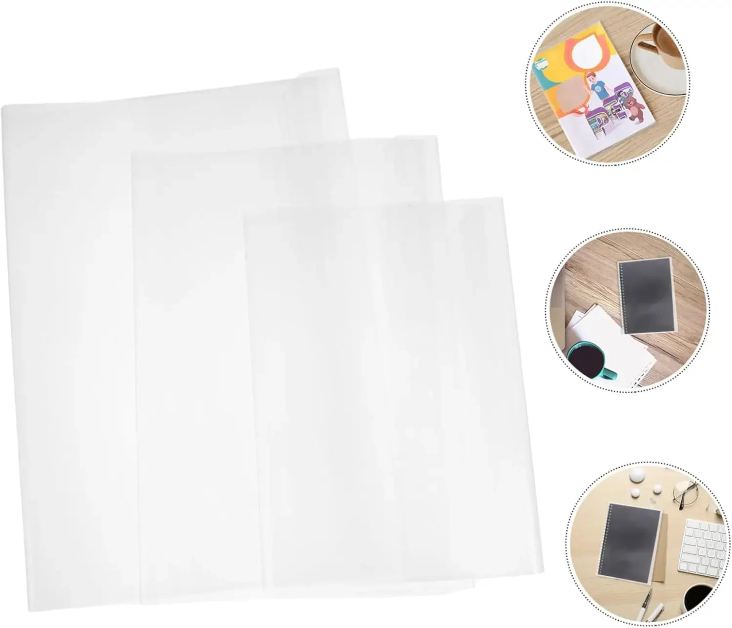 Transparent Book Covers Fit A4/16K/22K Textbook Paperback Book Sleeve Protector Waterproof PP Clear Self Adhesive Closure