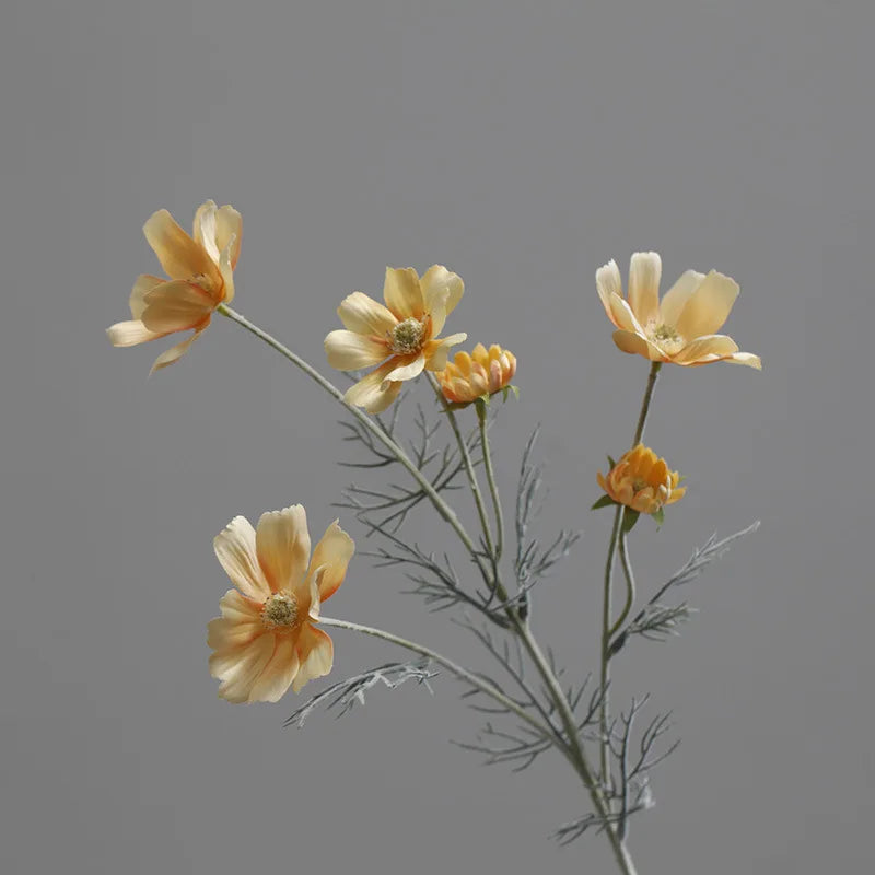 Pastoral Chrysanthemum Cosmos Branch Artificial Flowers Daisy Gesang Floral Wedding Party Vase Home Decor Ornaments Photo Props