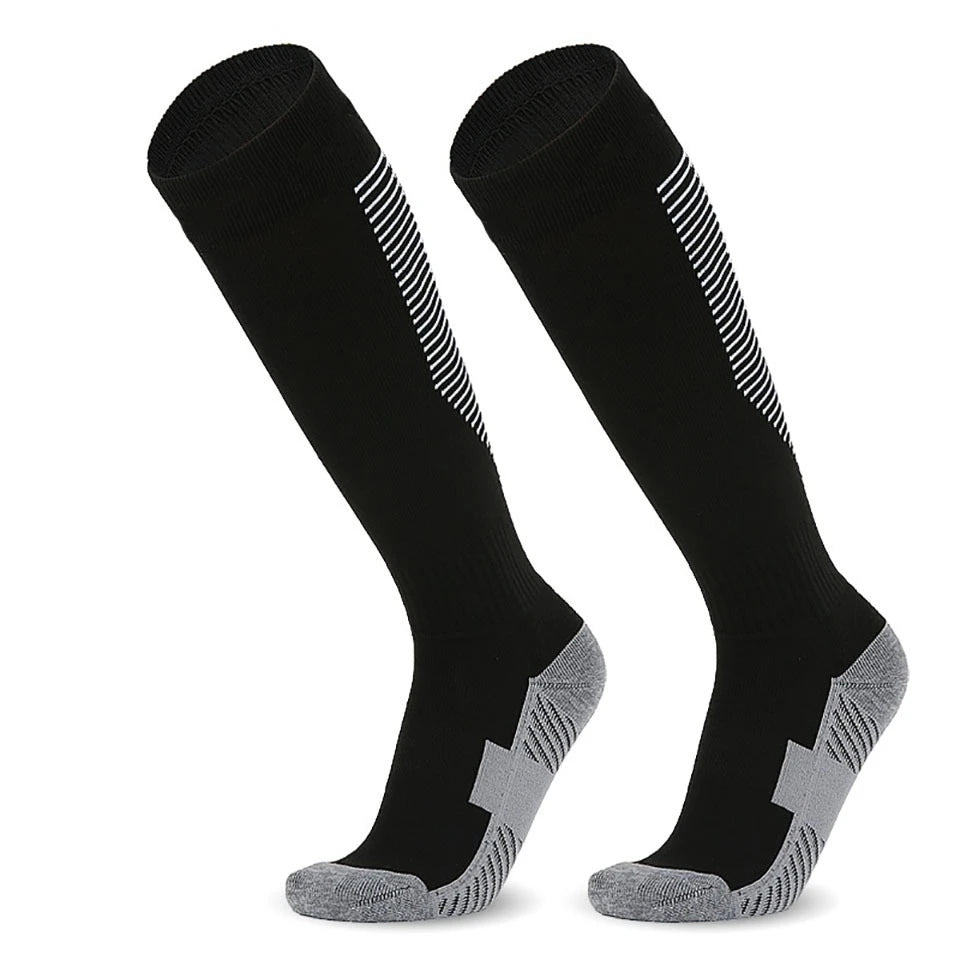 Loogdeel Soccer Socks Stretchy Compression Knee High Tube Socks Men Women Teens Kid Breathable Football Athletic Sports Socks