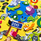 Zoo Animals Felt Story Board Montessori Learning Toy