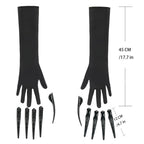Scary Long Nails Gloves Cosplay Party Costume Accessories Halloween Party Gloves Roleplay Finger Nails Gloves F3MD