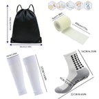 4PCS Set Non-Slip Viscose Football Socks with Drawstring Bag for Men & Women Outdoor Sports Running Basketball Leg Bandage