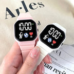 Kids Football LED Digital Sports Watch – Silicone Wristwatch