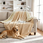Waterproof Blanket for Bed Sofa Couch, Water Resistant Blanket，Reversible Leakproof Bed Cover for Adults Elderly Pets