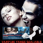 Halloween Vampire Fangs Spoof Teeth Retractable Braces Prom Party Dress up Cosplay Props