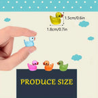 30/60/100PCS Luminous Mini Duck Micro Landscape Access Miniature Figurines Fairy Home Decoration Glow in the Dark Mixed Style