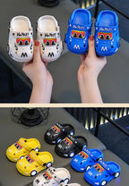 New 2026 Kids Glowing Slippers Summer Outdoor Two-Way Wear Anti-Slip Cute Small Children Sandals Boys Slip-On Home Slippers